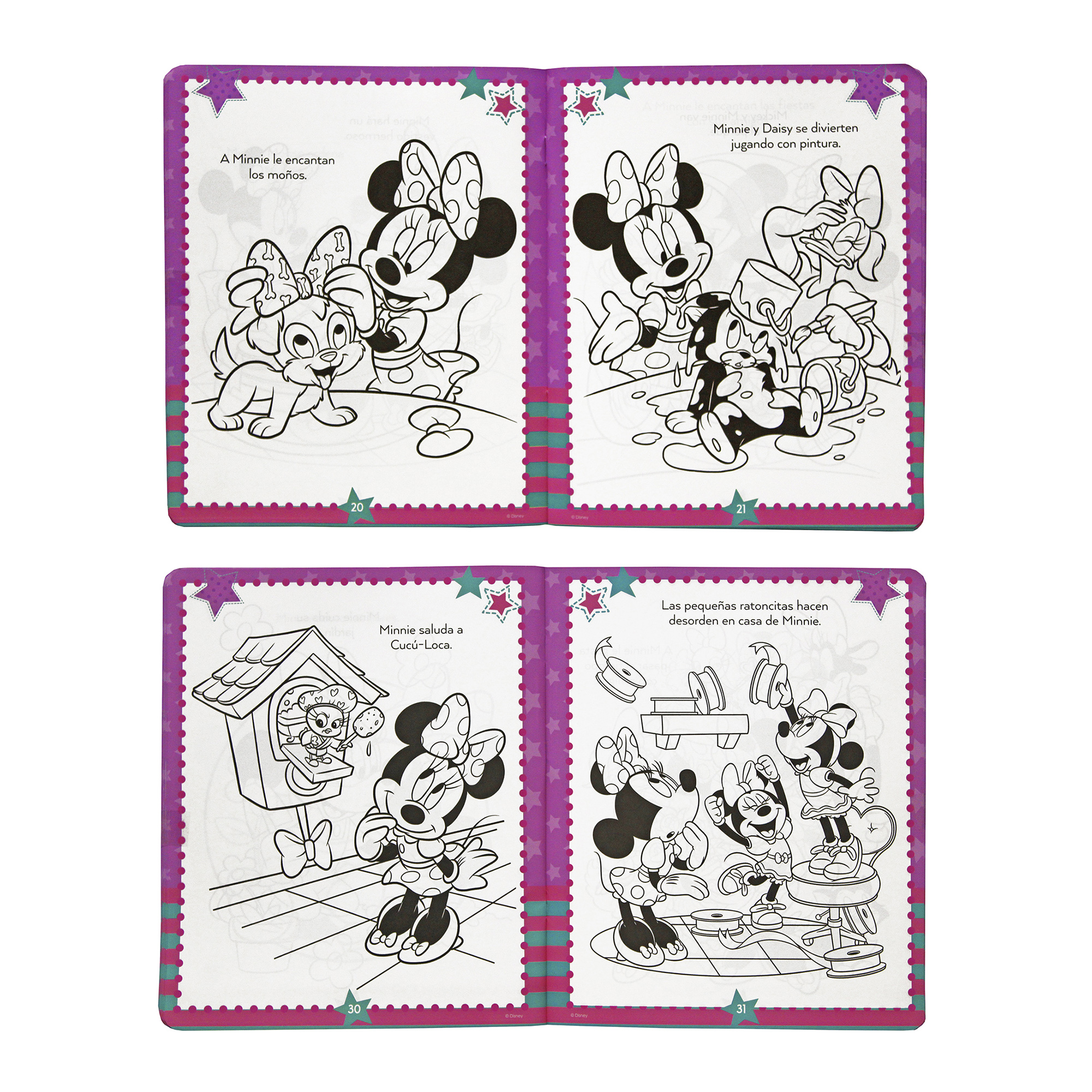 Frozen, Princesas, Minnie, 3 Libros para colorear borrables + 24 plumones + 12 colores