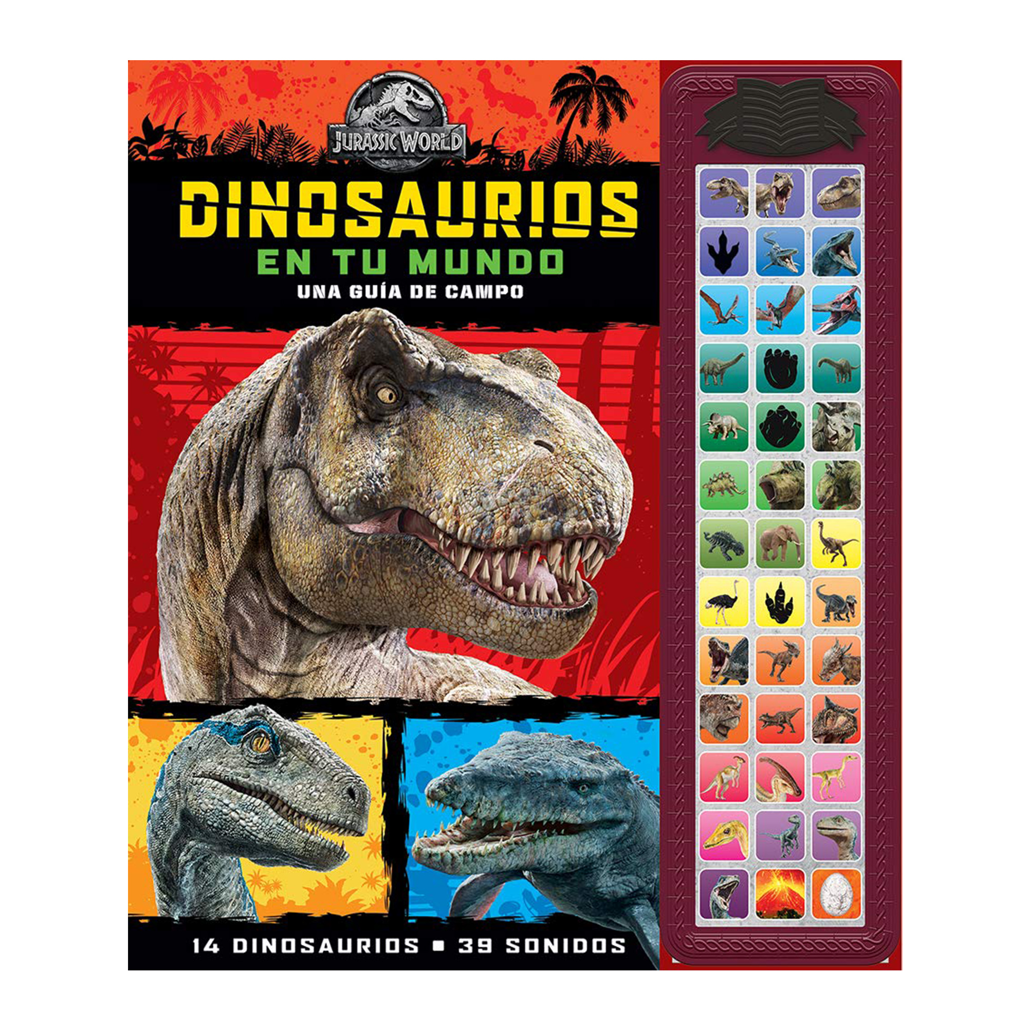 Dinosaurios Libro Con Sonido Didáctico Ilustrado a color, Pasta Dura