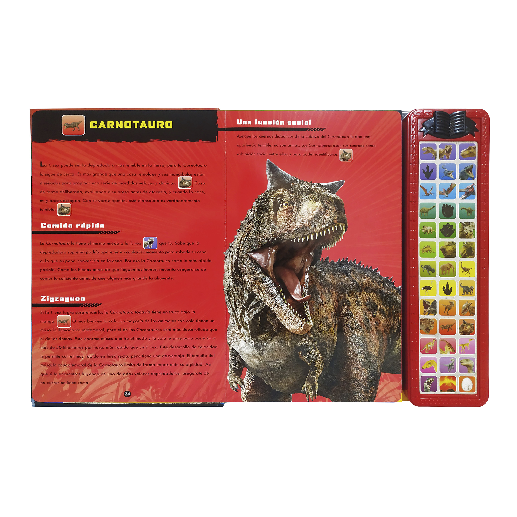 Dinosaurios Libro Con Sonido Didáctico Ilustrado a color, Pasta Dura