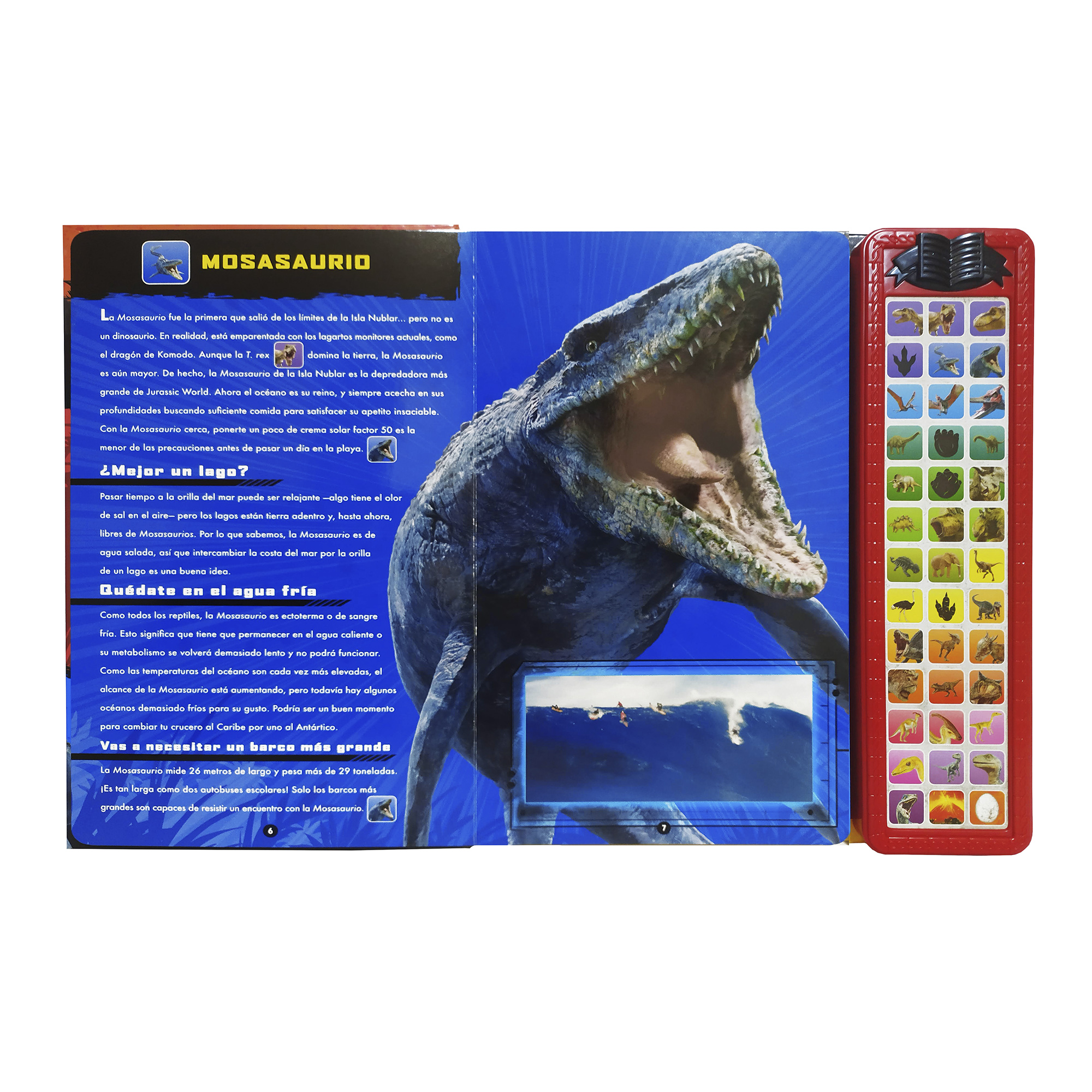 Dinosaurios Libro Con Sonido Didáctico Ilustrado a color, Pasta Dura