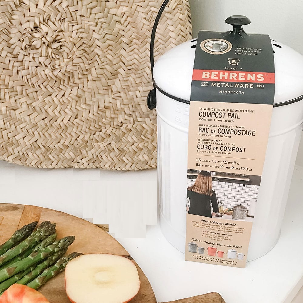 Bote Para Composta De Metal Galvanizado 1.5 Galones