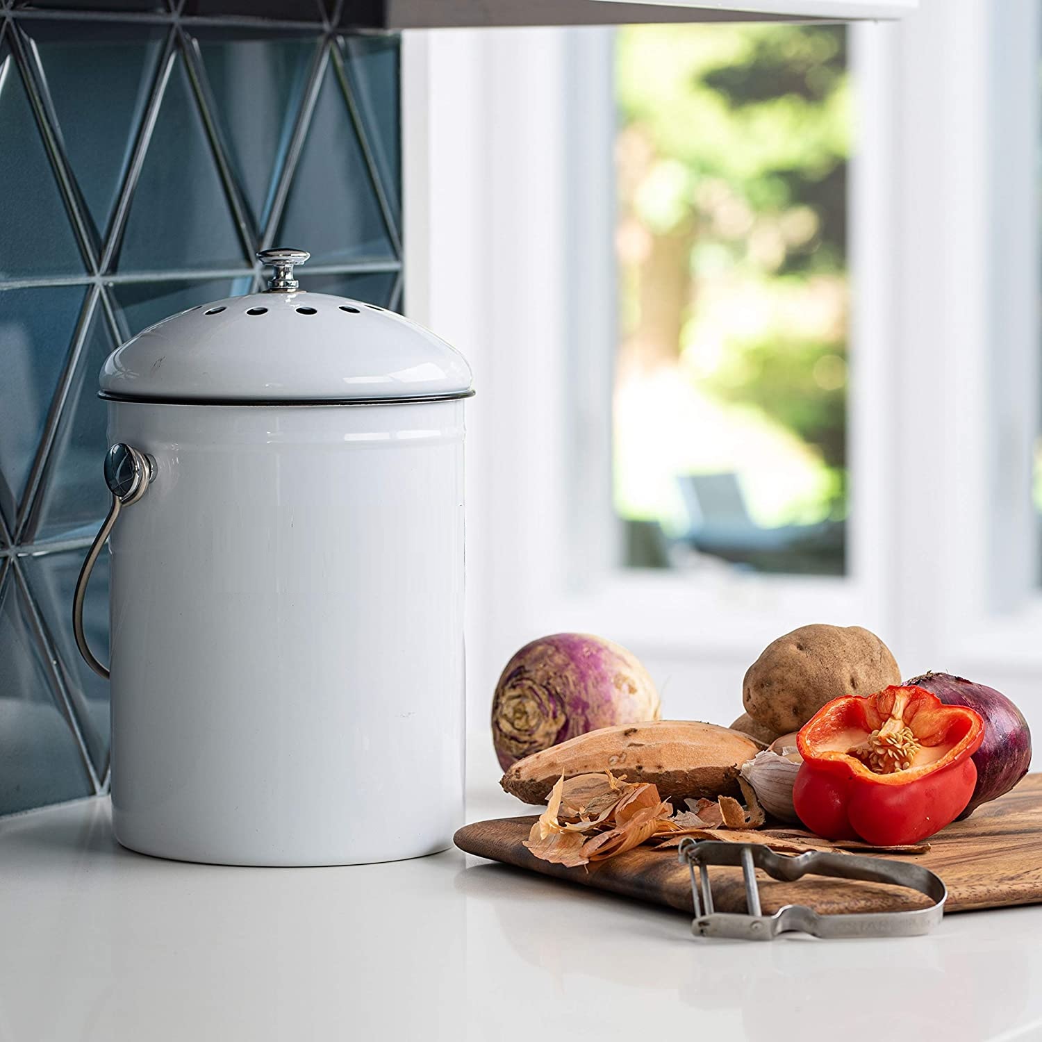 Bote Para Composta De Metal Galvanizado 1.5 Galones