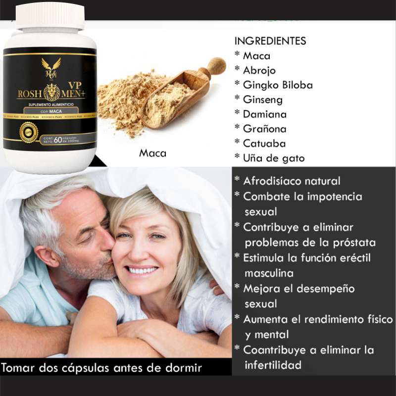 Próstata Sana ROSH MEN VP  maca  vigorizante masculino 180 capsulas 