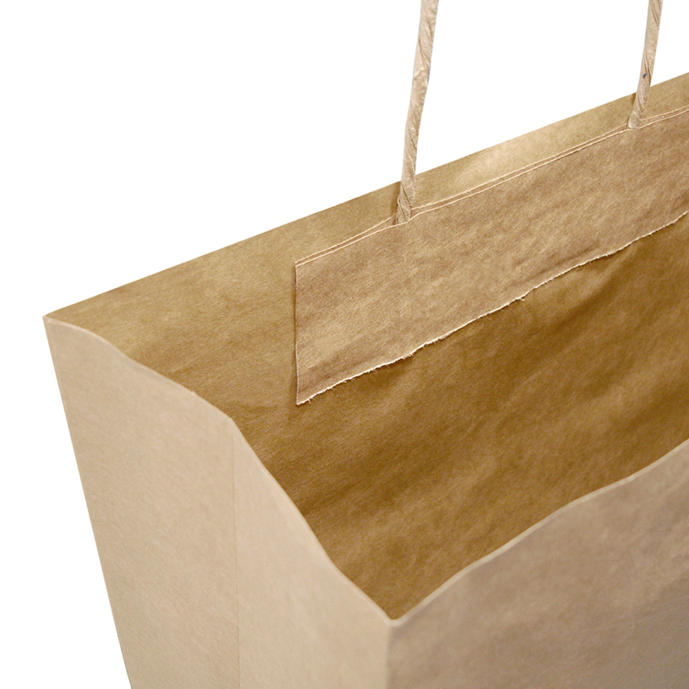Bolsa de papel kraft jumbo con asa 33 x 50 x 12 con 120 piezas