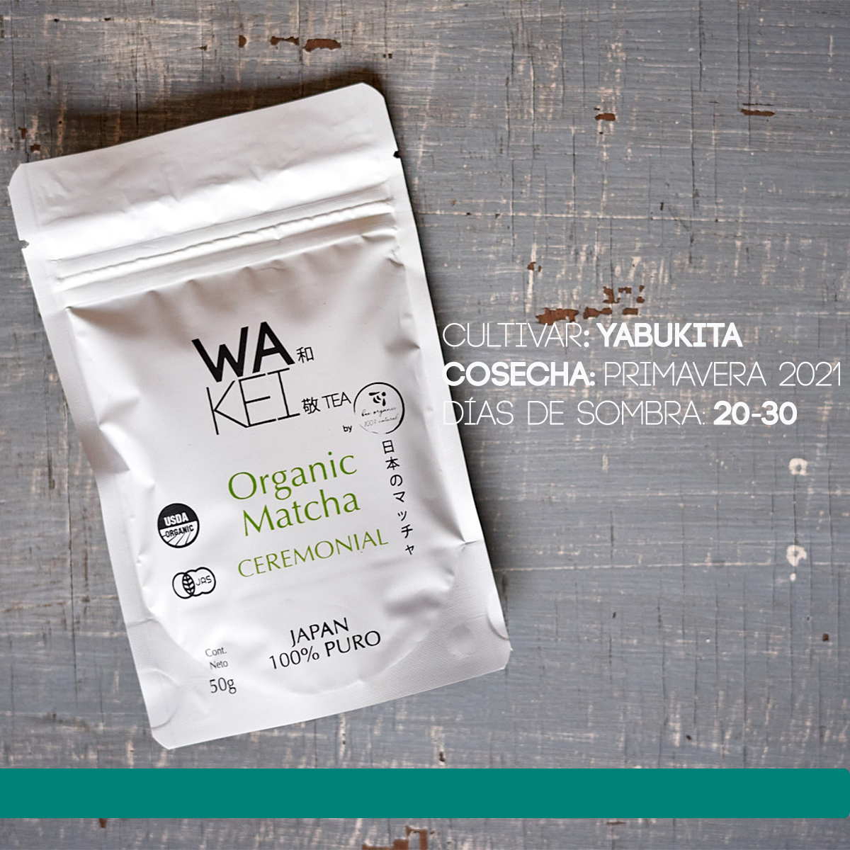 Te Matcha CEREMONIAL 100% Puro - Certificado KOSHER USDA -50g