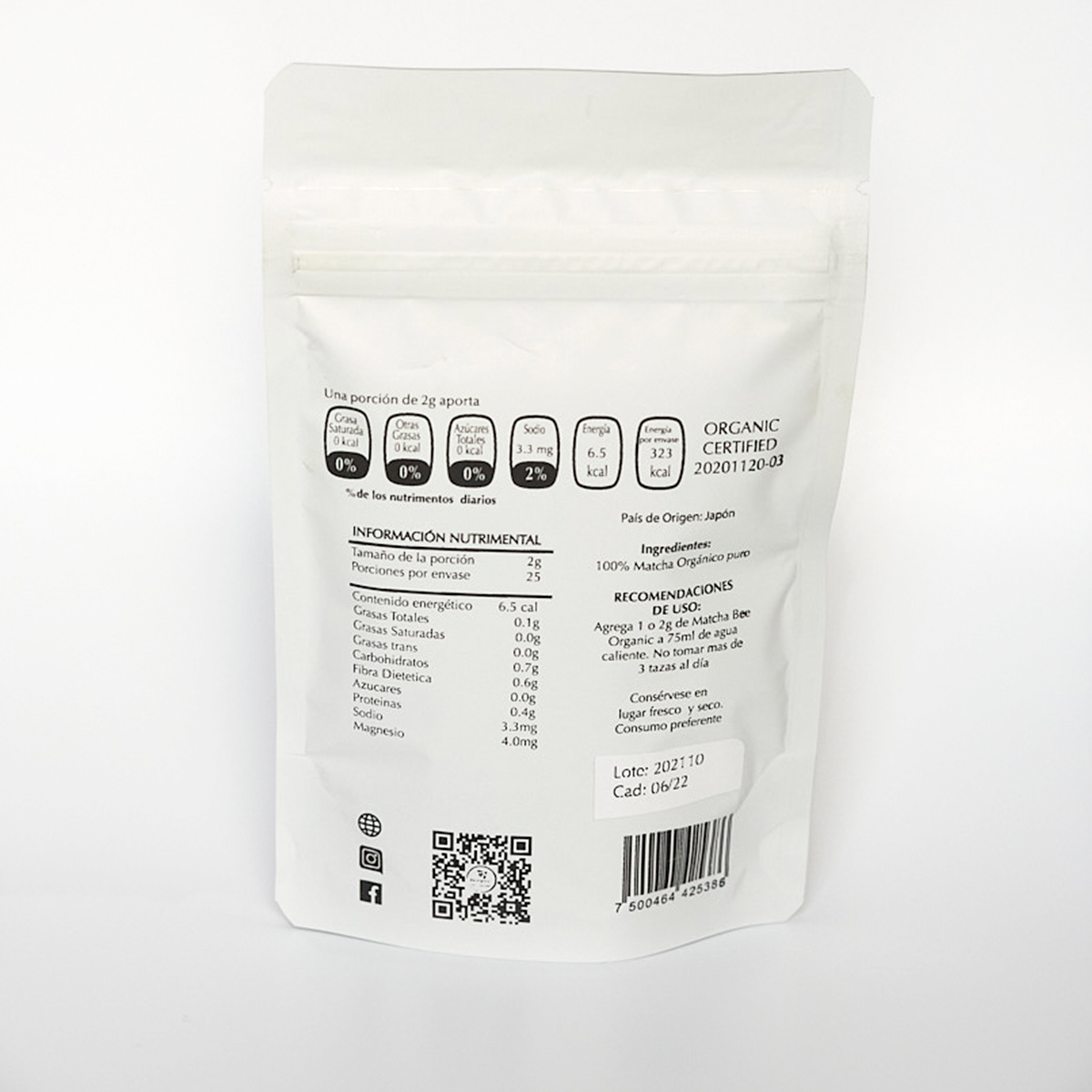 Te Matcha CEREMONIAL 100% Puro - Certificado KOSHER USDA -50g