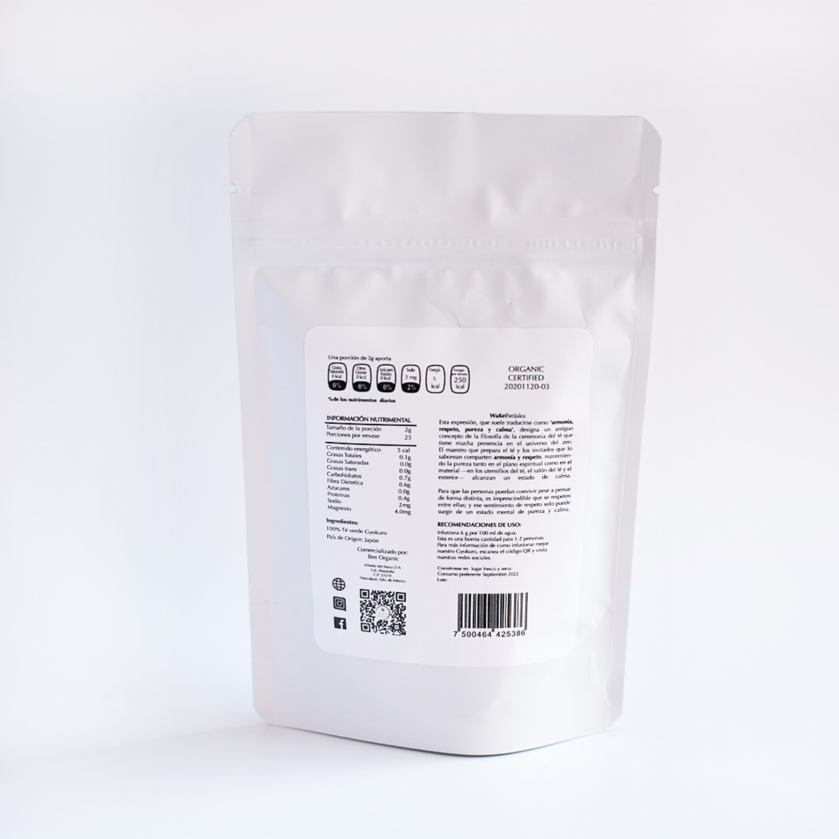 Té verde Gyokuro Japonés de la región de Uji - 50g