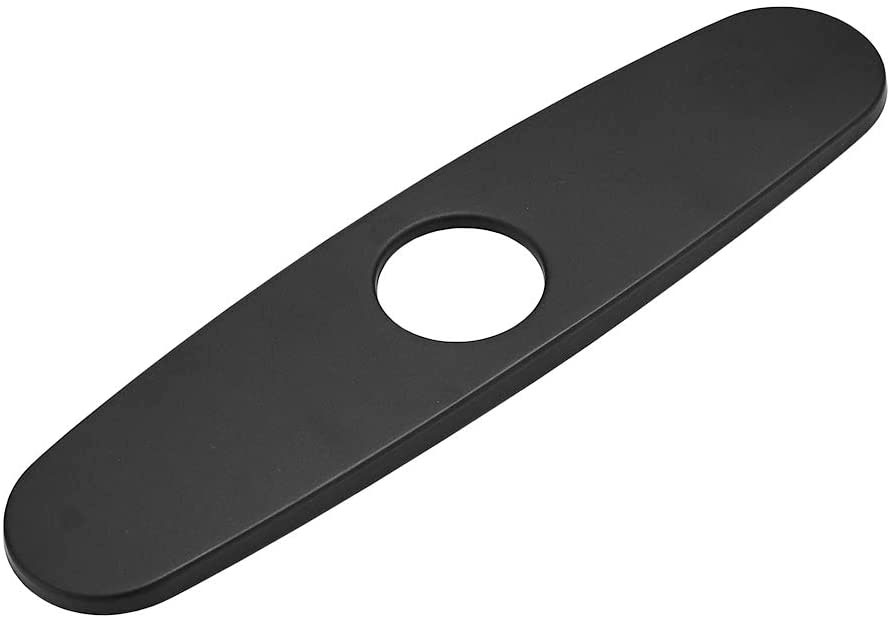 Placa De Fregadero Acabado Negro Mate - Cubierta Para Tapar Orificios Del Fregadero