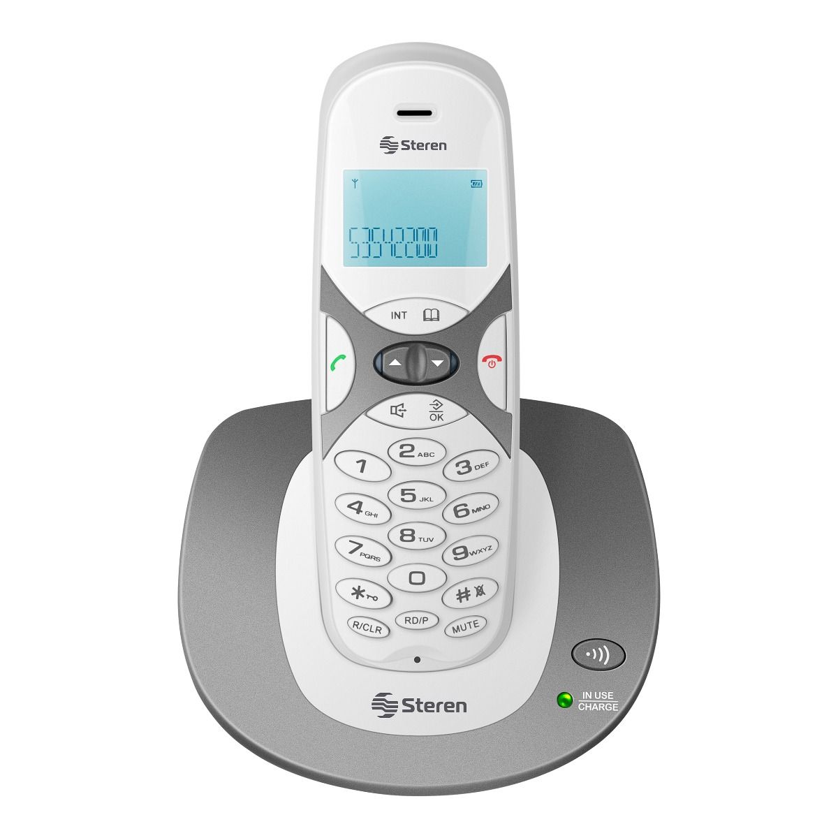 Teléfono inalámbrico DECT 6.0 con 2 extensiones adicionales.