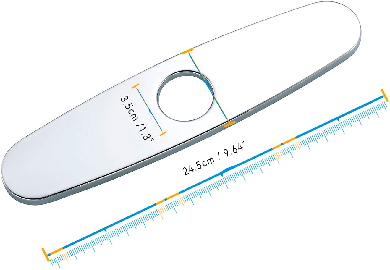 Placa De Fregadero Acabado Cromado - Cubierta Para Tapar Orificios Del Fregadero