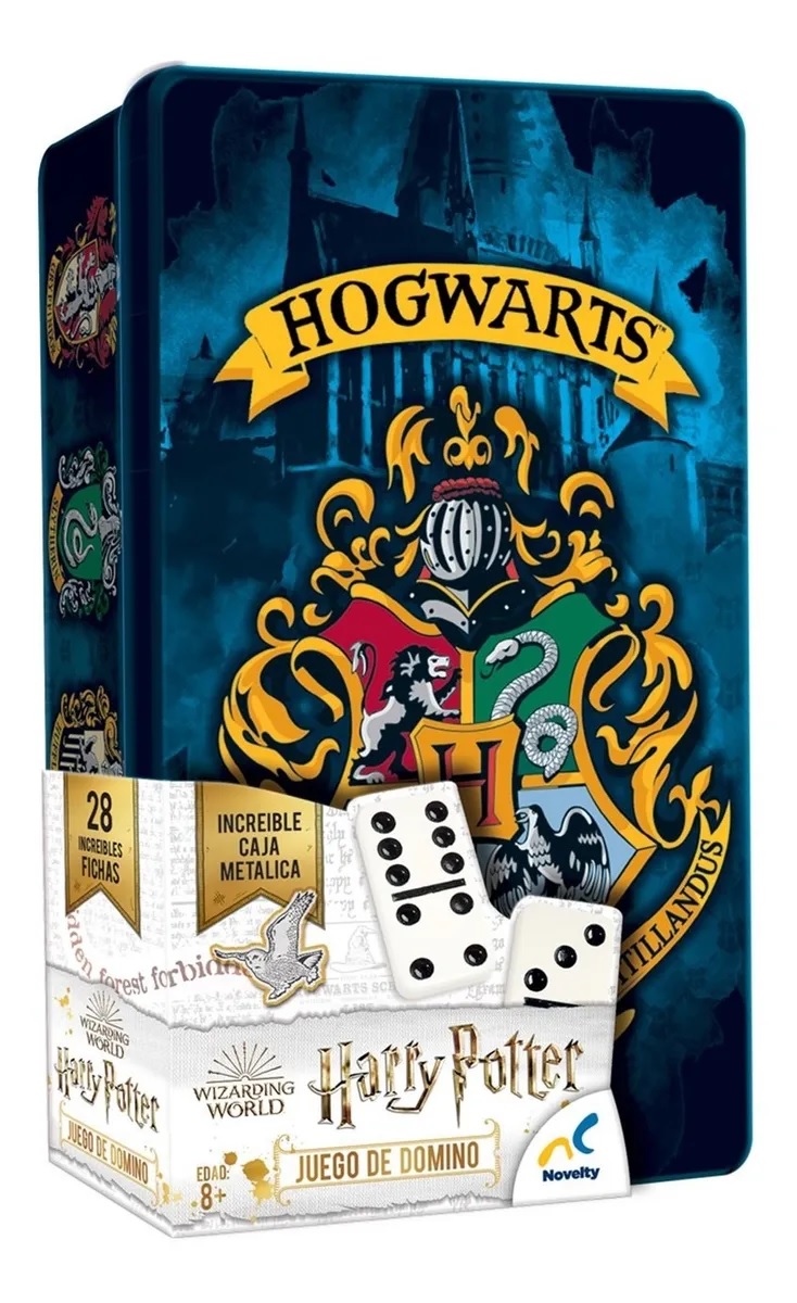 Domino Harry Potter Edición Especial Caja Metálica Coleccionable Escudo Hogwarts