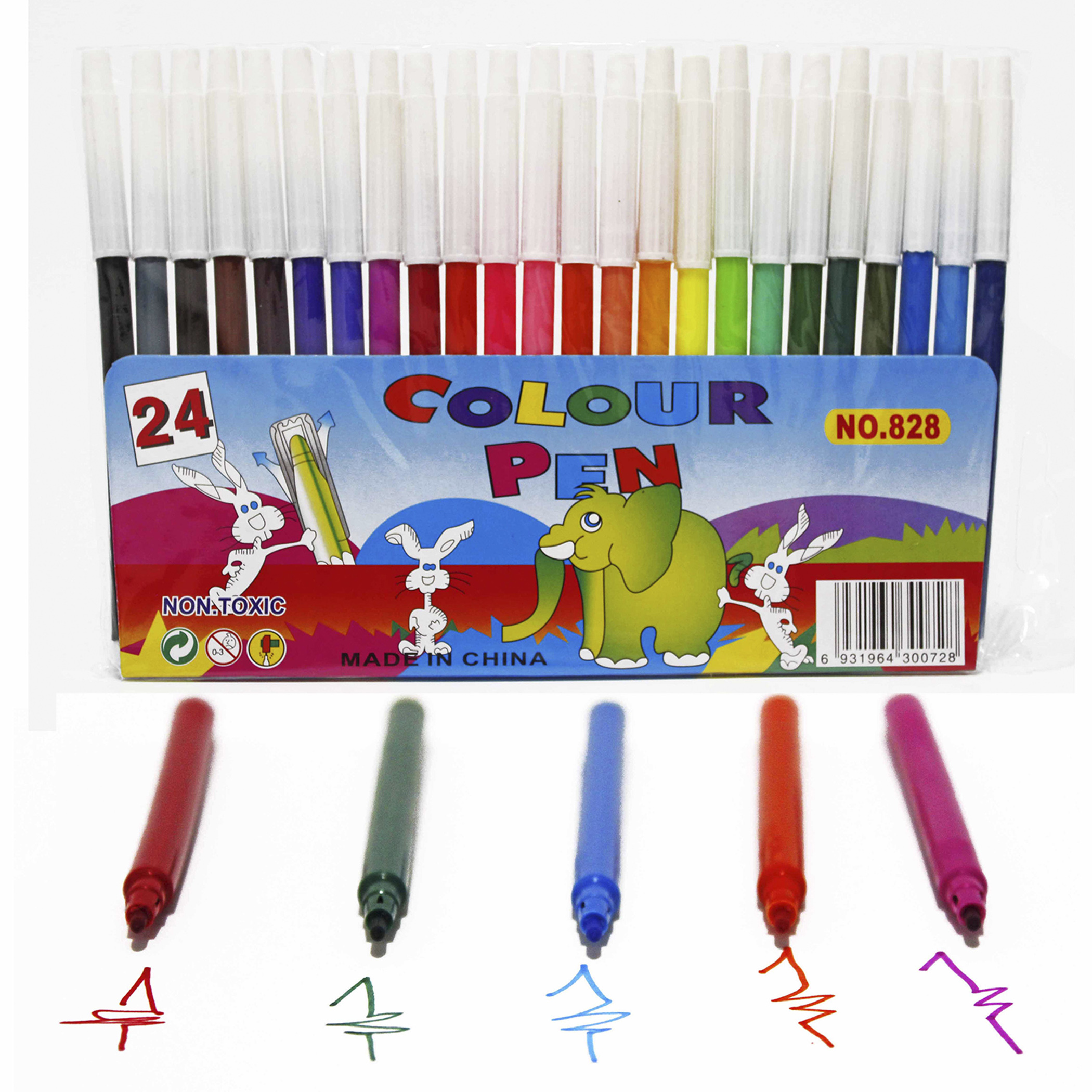 Animales, Libro Bilingüe para Colorear Borrable, incluye 24 plumones y 12 colores