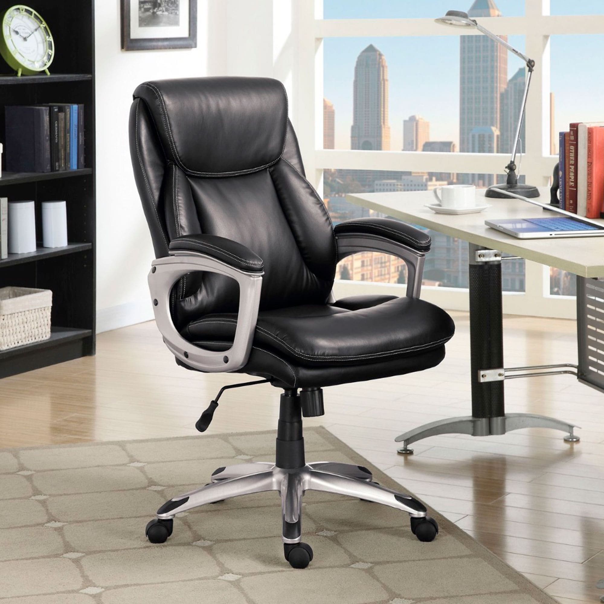 Silla Gerencial, de Piel, Respaldo Alto, Base Giratoria, Gianelli True Innovations