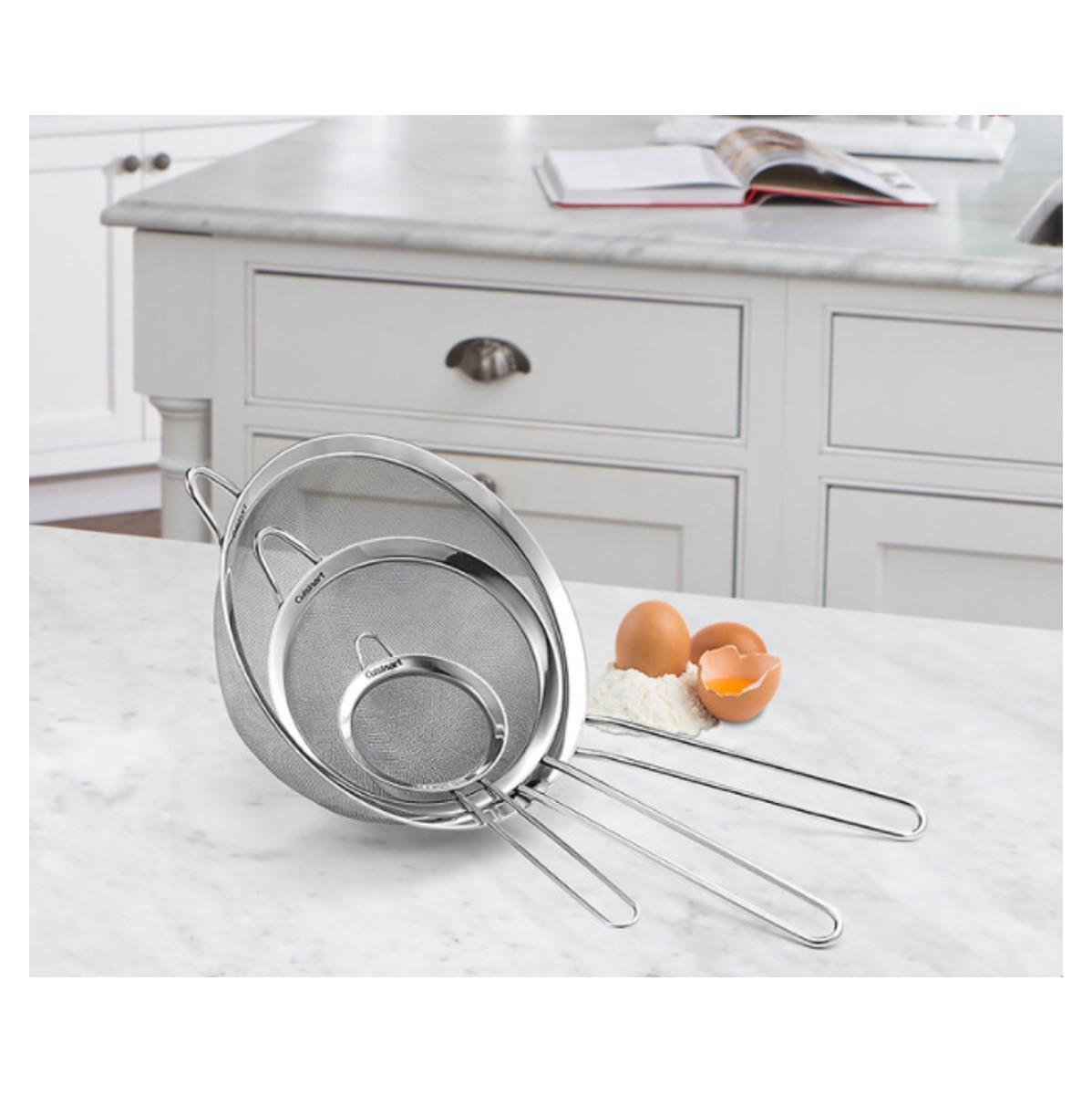 Juego De 3 Coladeras De Acero Inoxidable, Cuisinart