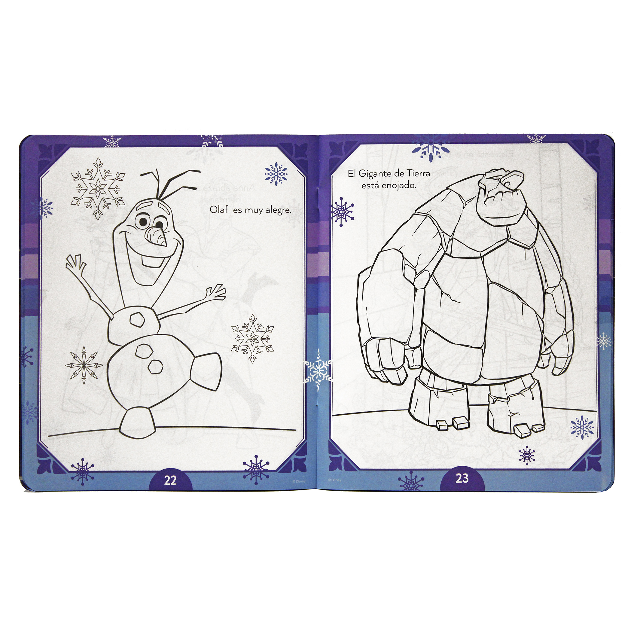 Frozen, libro para colorear borrable, incluye 24 plumones y 12 colores