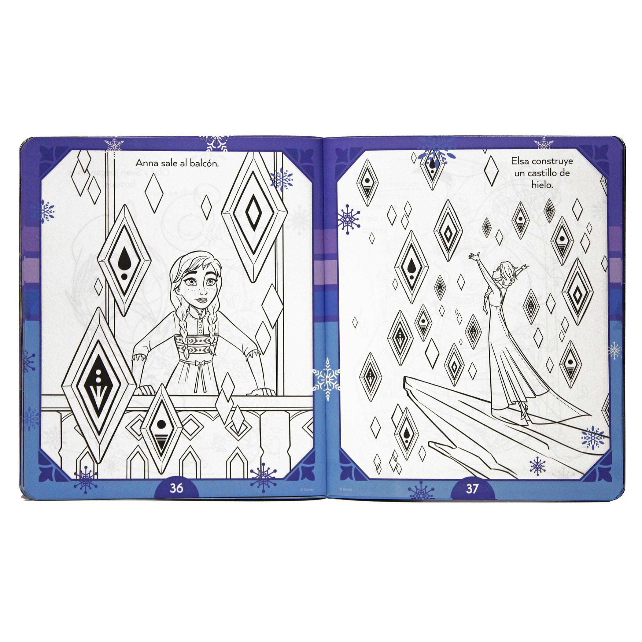 Frozen, libro para colorear borrable, incluye 24 plumones y 12 colores