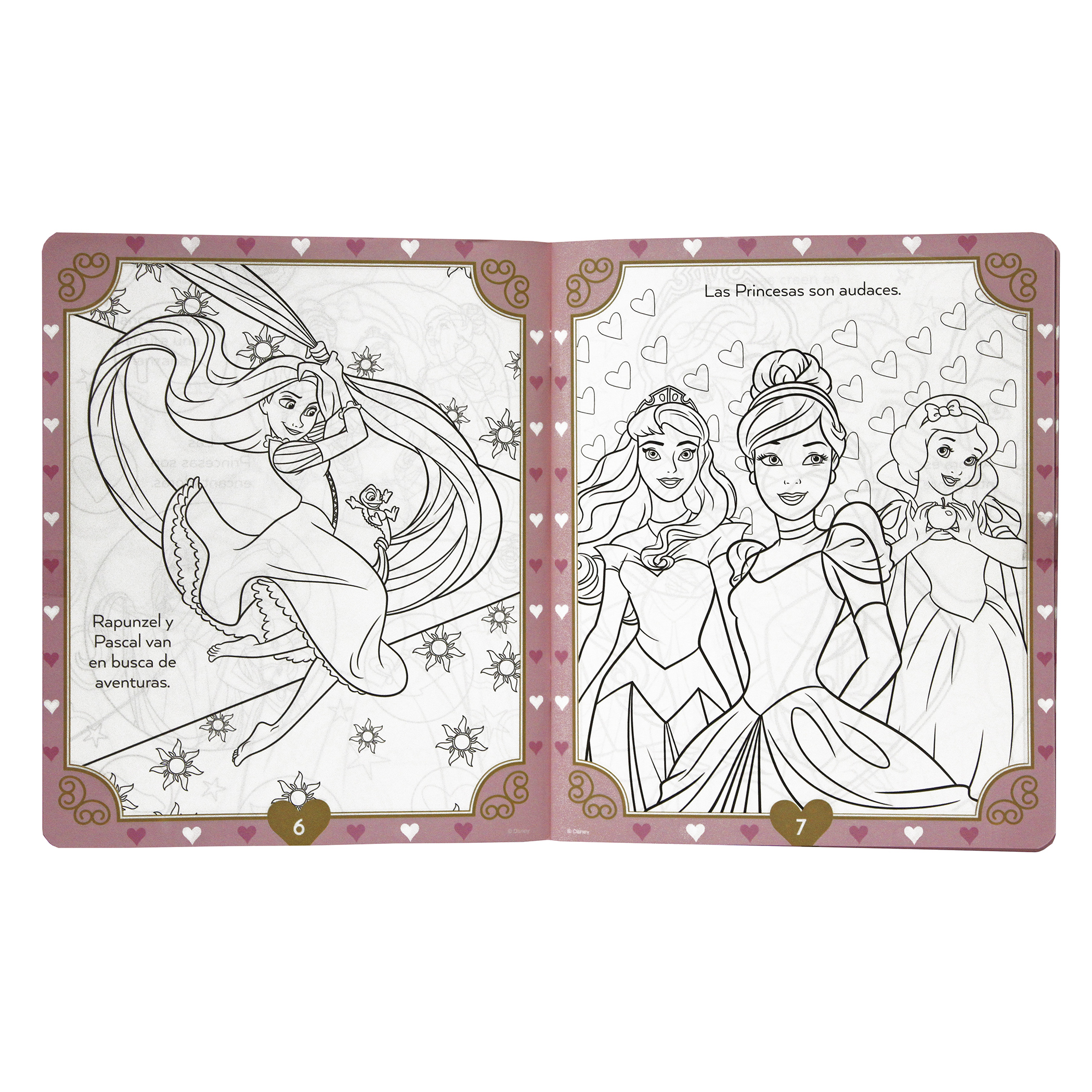 Princesas, Libro para Colorear Borrable incluye 24 Plumones y 12 Colores