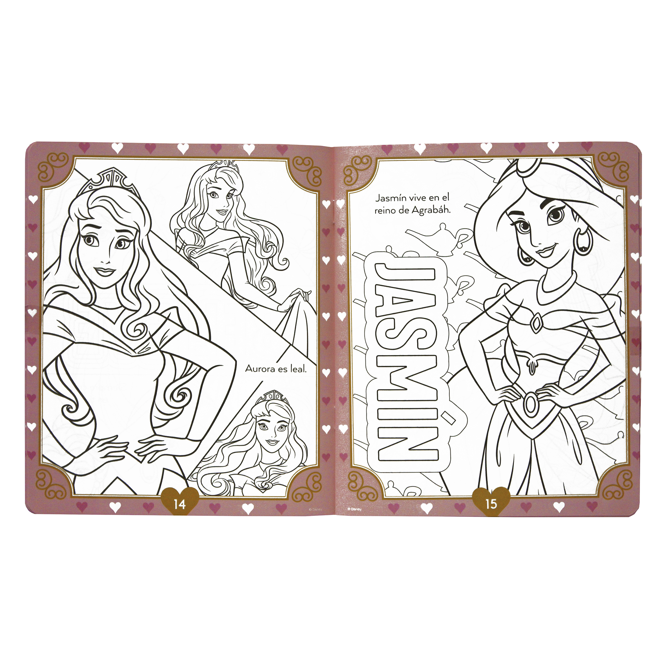 Princesas, Libro para Colorear Borrable incluye 24 Plumones y 12 Colores