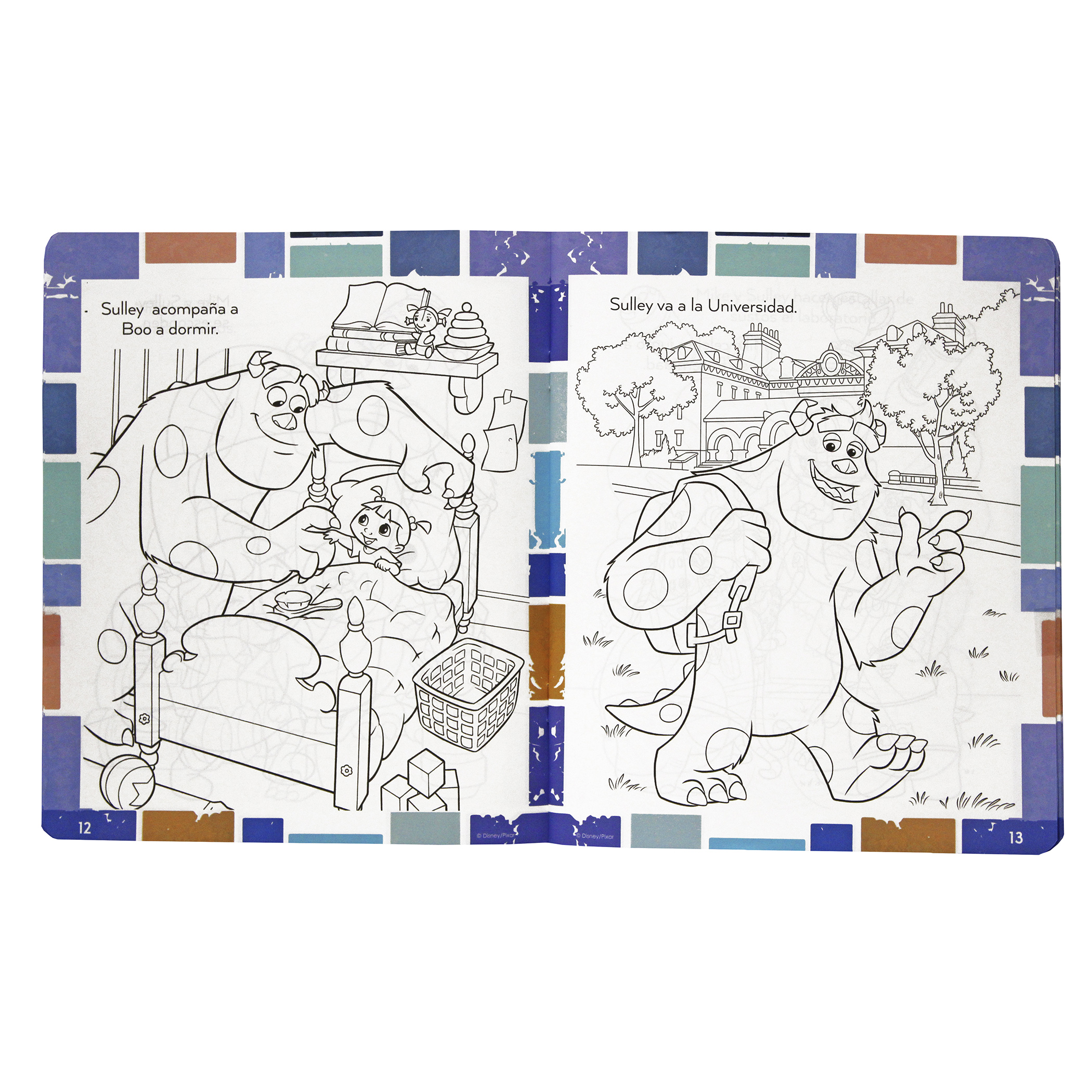 Buscando a Nemo, Monsters Inc, Ratatouille, Wall-E, Libro para colorear borrable + 24 plumones + 12 colores