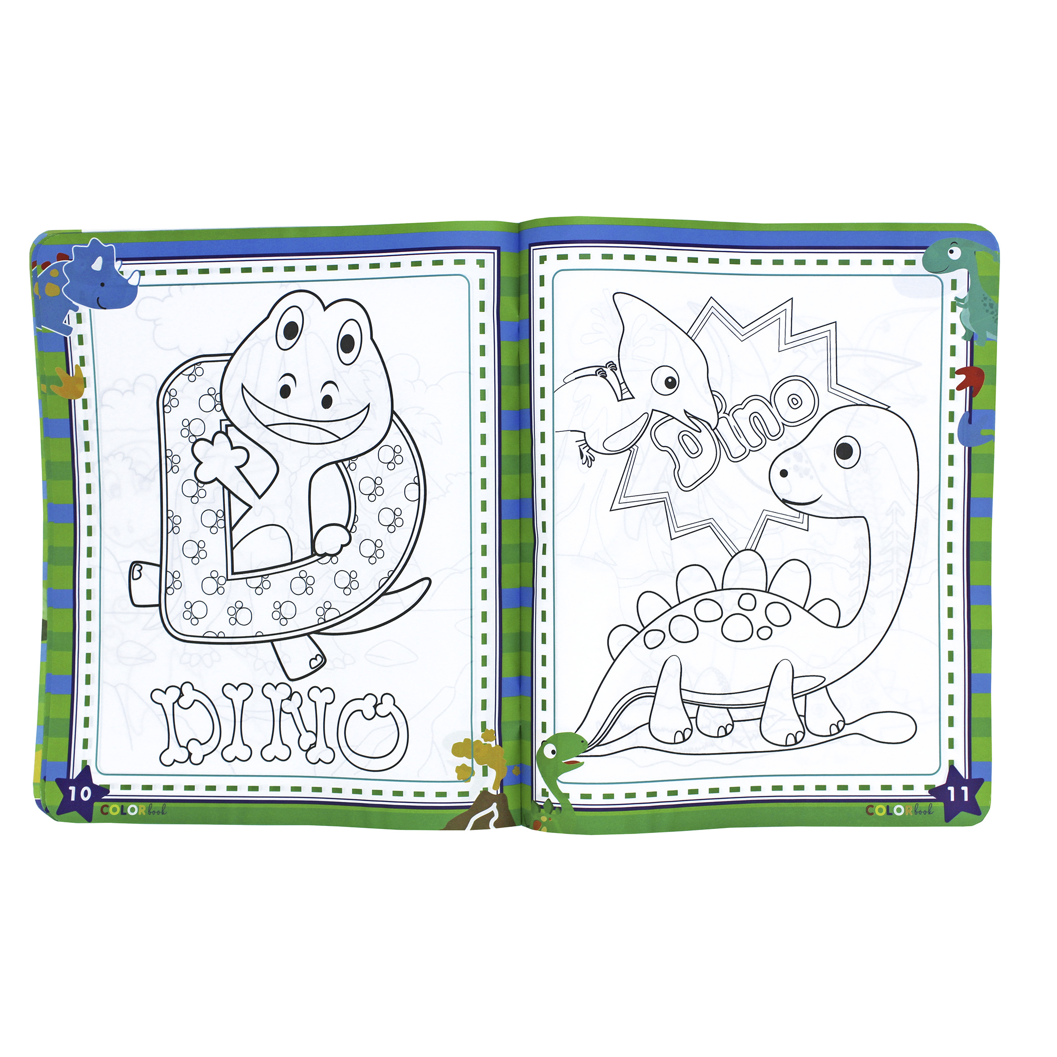 Dinosaurios y Cuerpo Humano, 2 libros bilingües para colorear, borrables