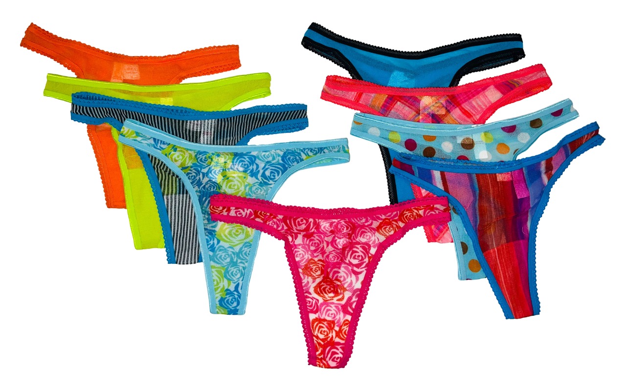 Lencería Sensual - 9 Tangas Para Dama / Mujer - Diseño Varios / Multicolor / Colores