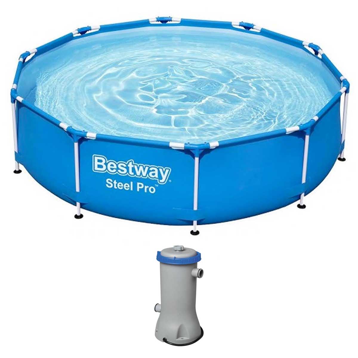Alberca Piscina Estructural Circular Steel Pro 305cm Bestway