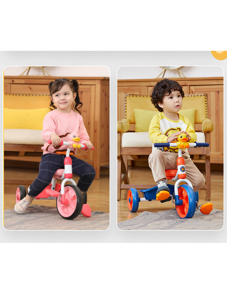 B.duck Triciclo Bicicleta Infantil Niños Rojo Paseo