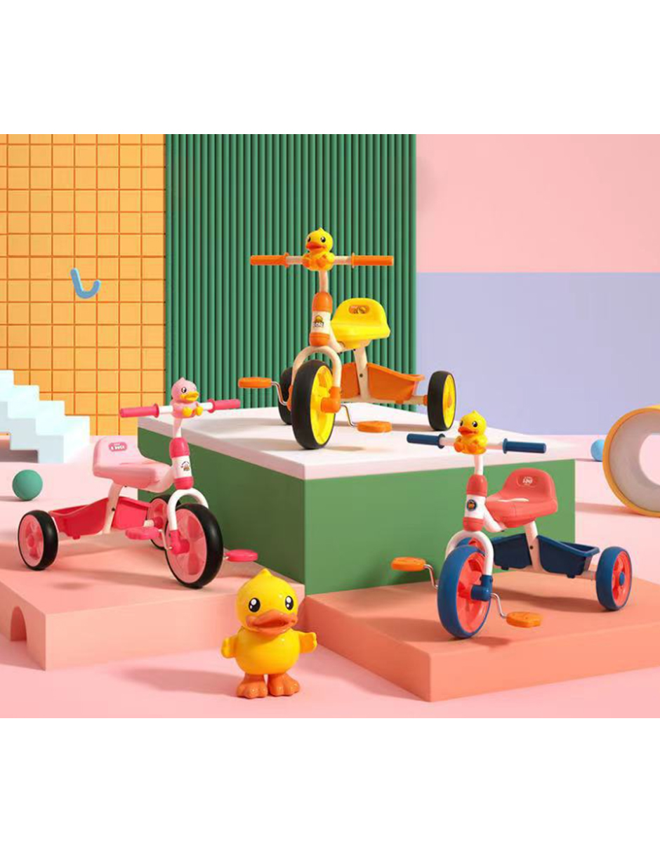 B.duck Triciclo Bicicleta Infantil Para Niños Paseo Amarillo