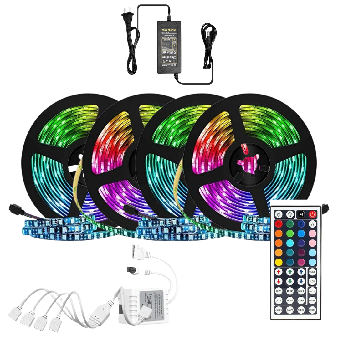 Tira led RGB 5050 20 metros (4x5) Luces para Decoración Anti Agua DOSYU