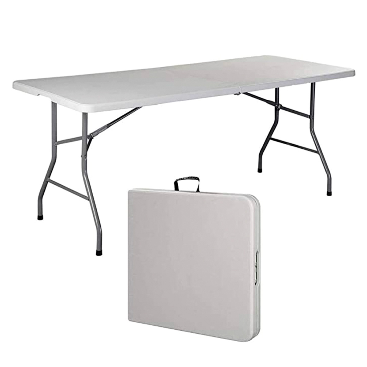 Mesa Plegable Portafolio Plastico 1.80m Resistente Stay Elit					.