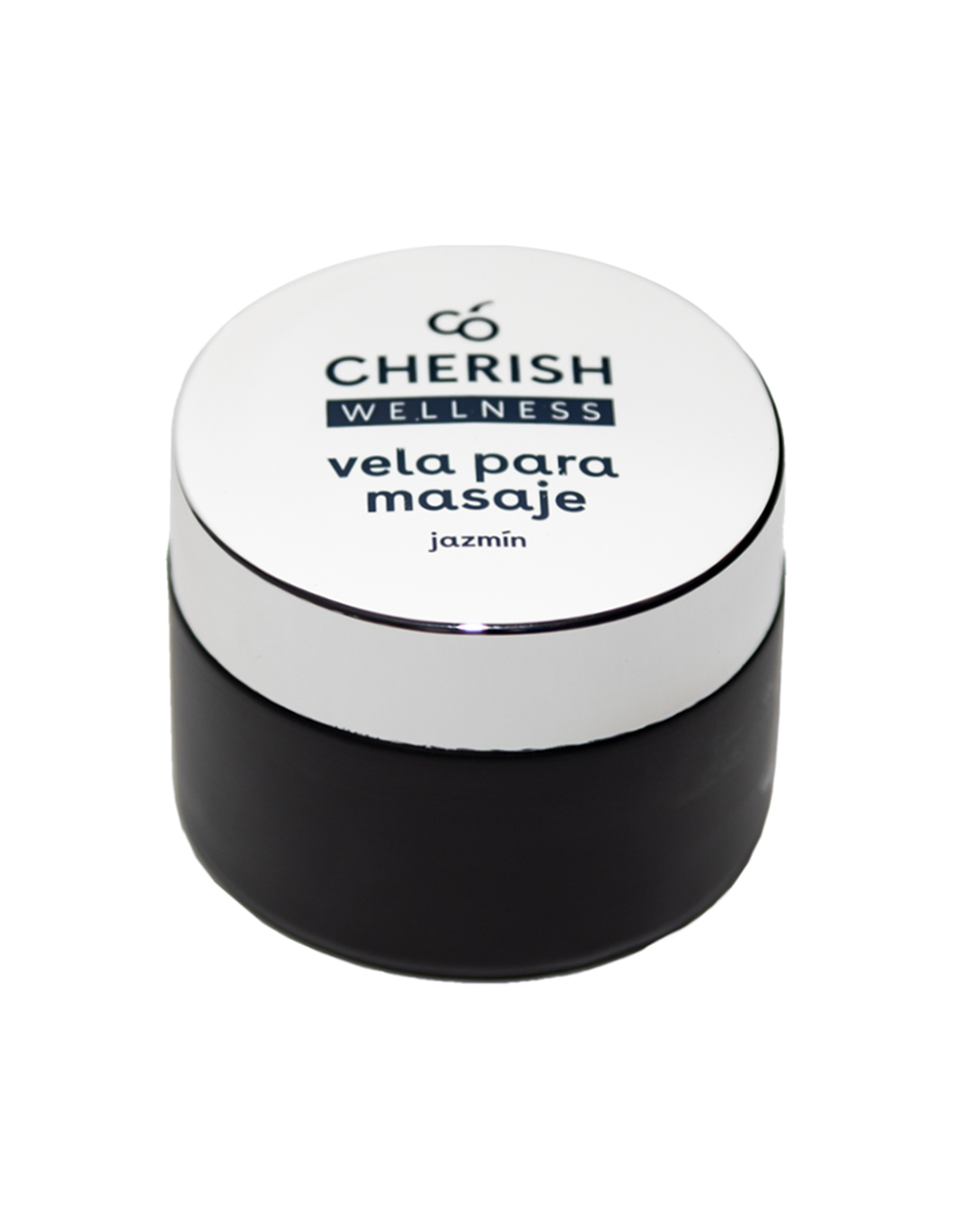 Vela Aromática Para Masaje Corporal CHERISH Chocolate y Jazmín Con Cera de Soya