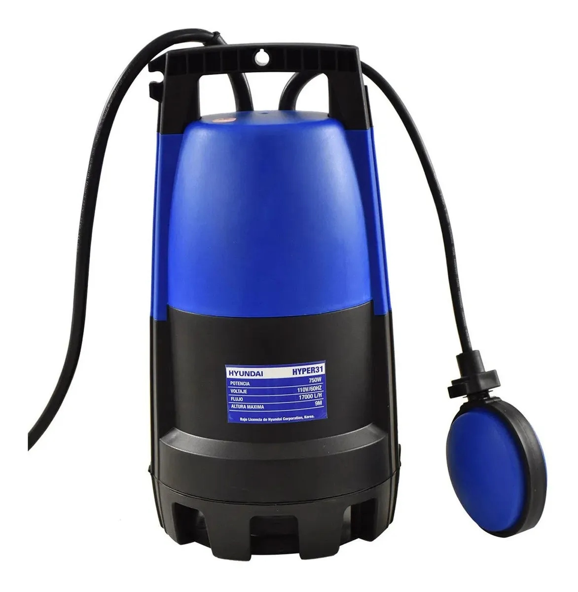 Bomba Eléctrica Sumergible Hyundai 3 En 1 De 750w - Hyper31. 