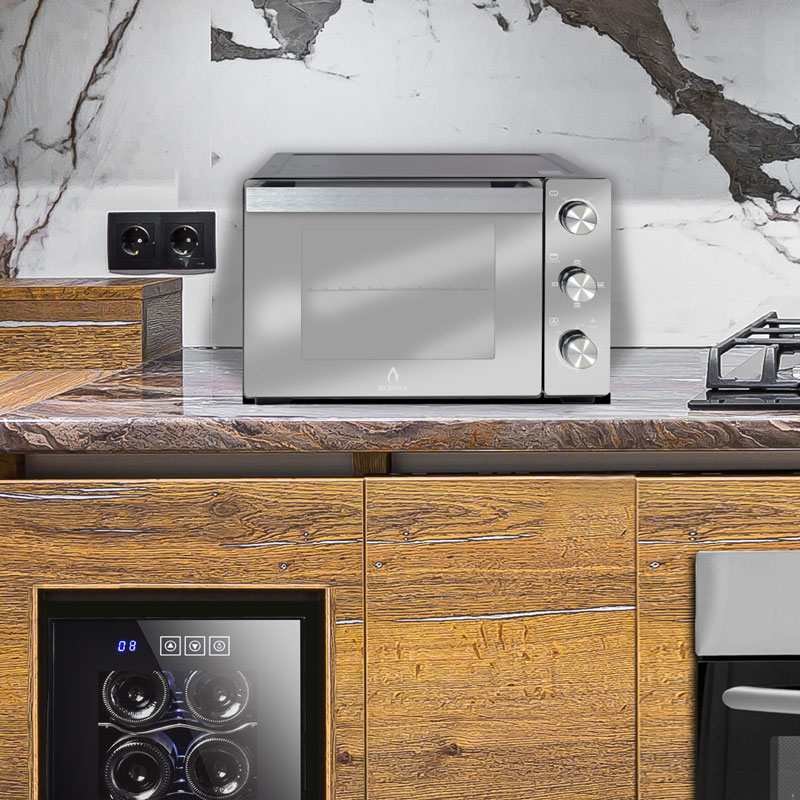 Horno Eléctrico con puerta de cristal templado acabado espejo SUPRA SPECCHIO