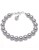 Collar, aretes y pulsera perlas de cristal Lila con plata .925 Joyería Zvezda