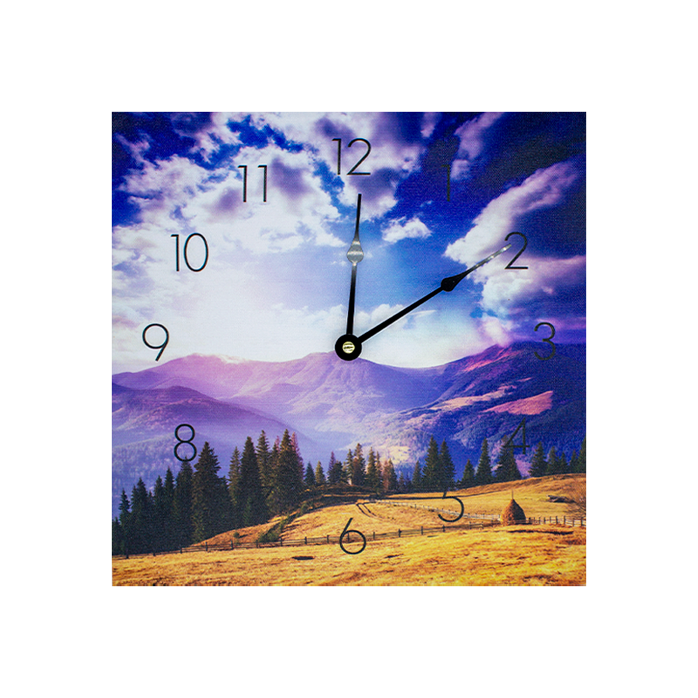 Reloj De Pared Vintage Grande Cuadrado 30 Cm De Madera Mdf Azul