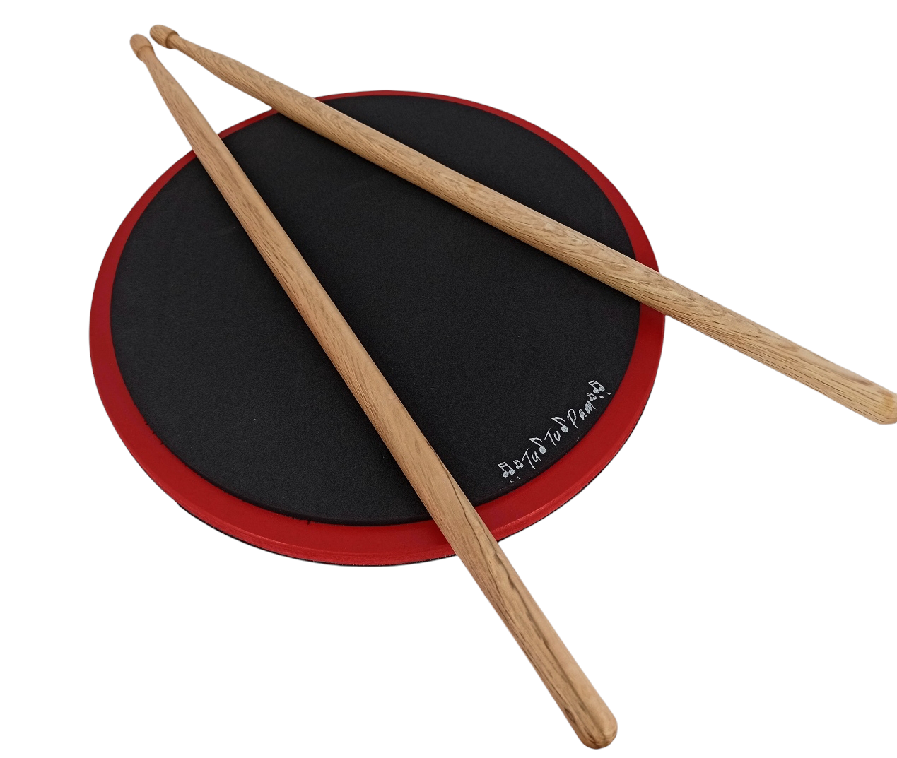 Pad Practicador De Batería 25.3 Cm Redondo + Baquetas