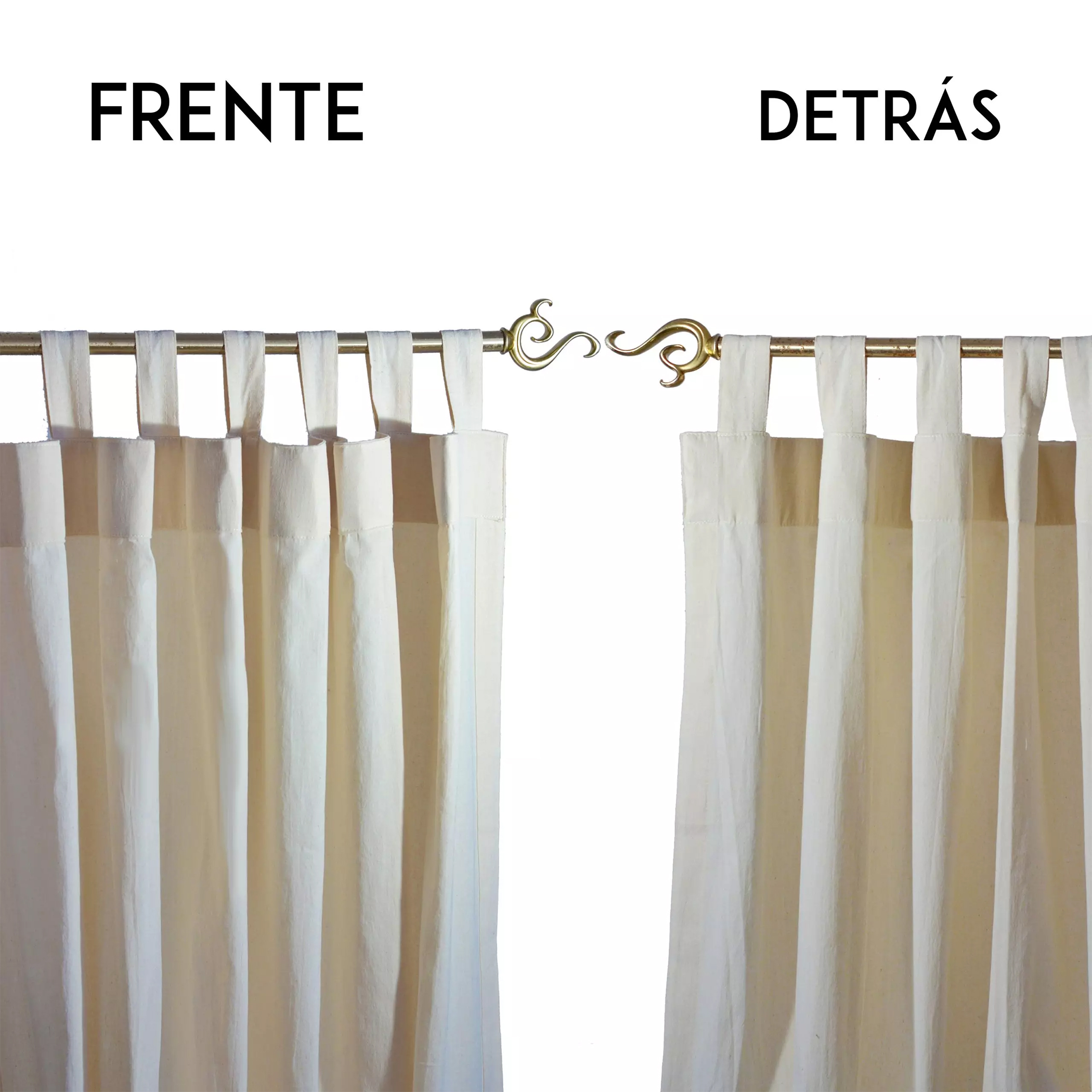 Bela Juego de 2 Cortinas Manta prelavada + 1 Velo Gratis. Tamaño 2.30Alto X 2.80mAncho