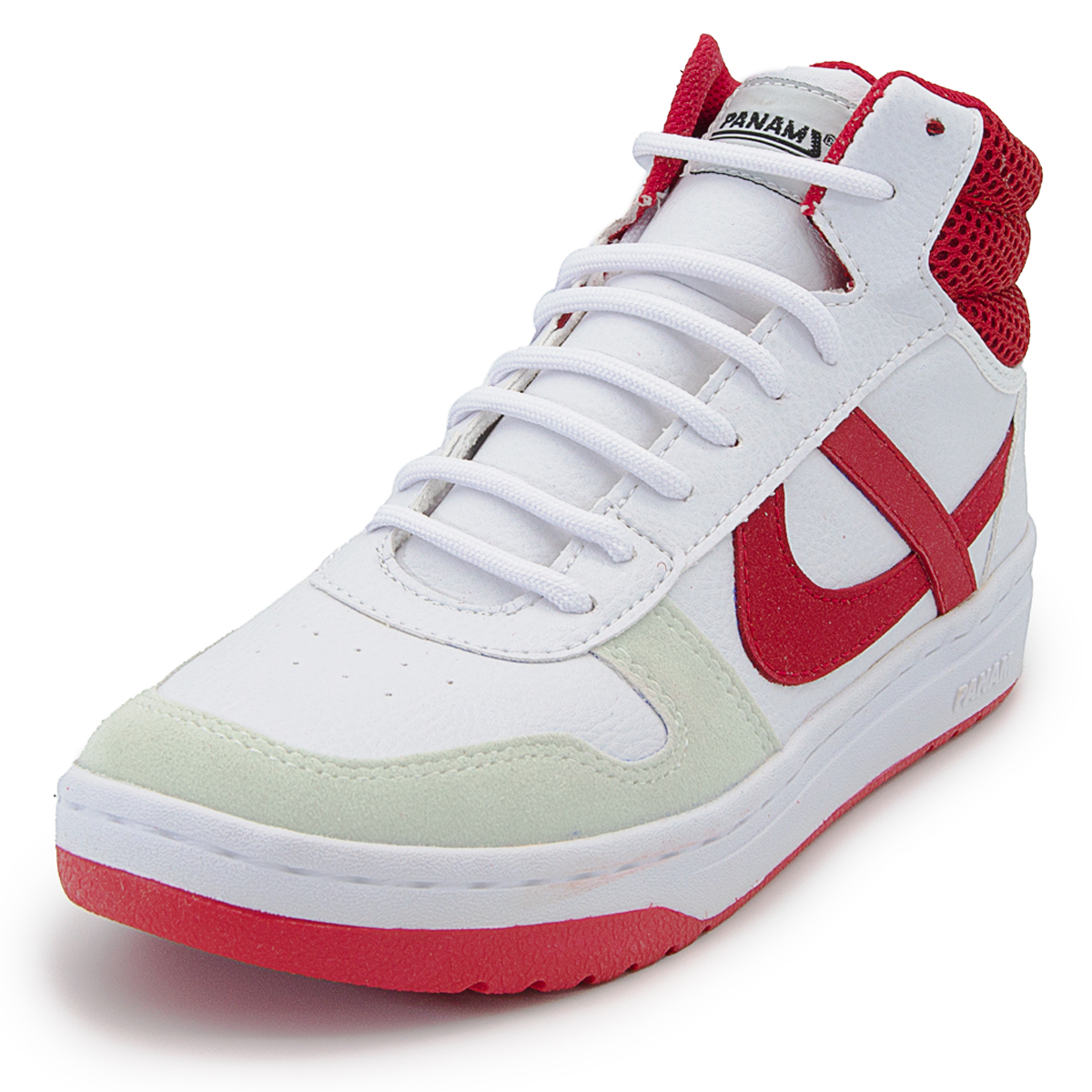 Tenis Bota Hombre Y Mujer Panam 2-015 Blanco/Rojo Urbano 22-29