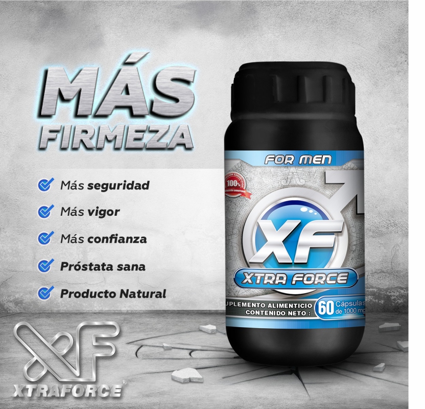 Vigorizante masculino, Próstata Sana, Xtraforce 100% Garantizado  Frasco 120 Cápsulas