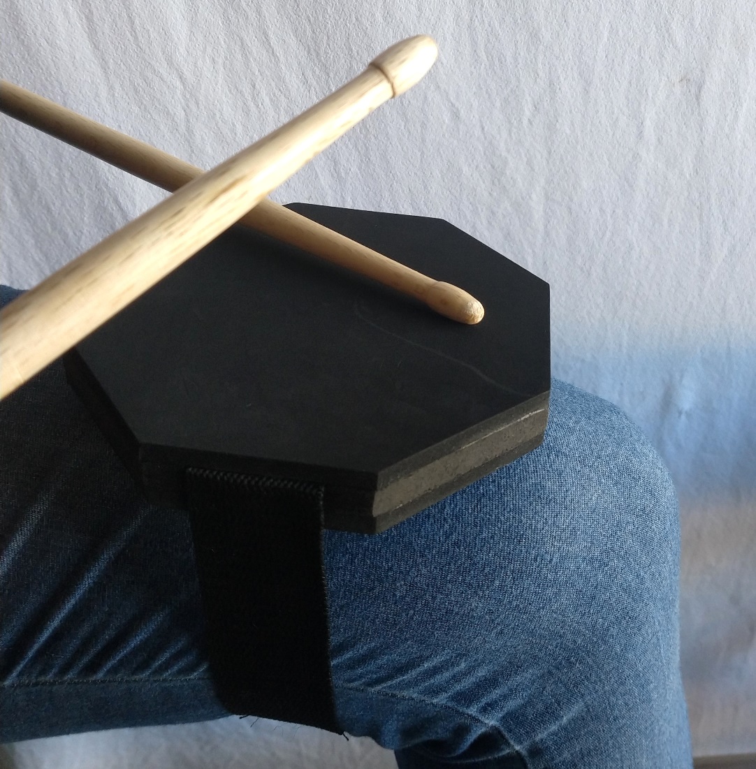 Pad Practicador Baterias Viajero Doble Pad Octago + Baquetas