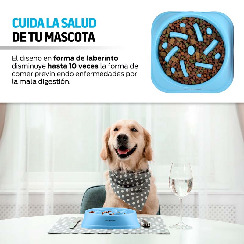 Plato para Perro De Alimentación Lenta Slow Feed 2 Tz Redlemon