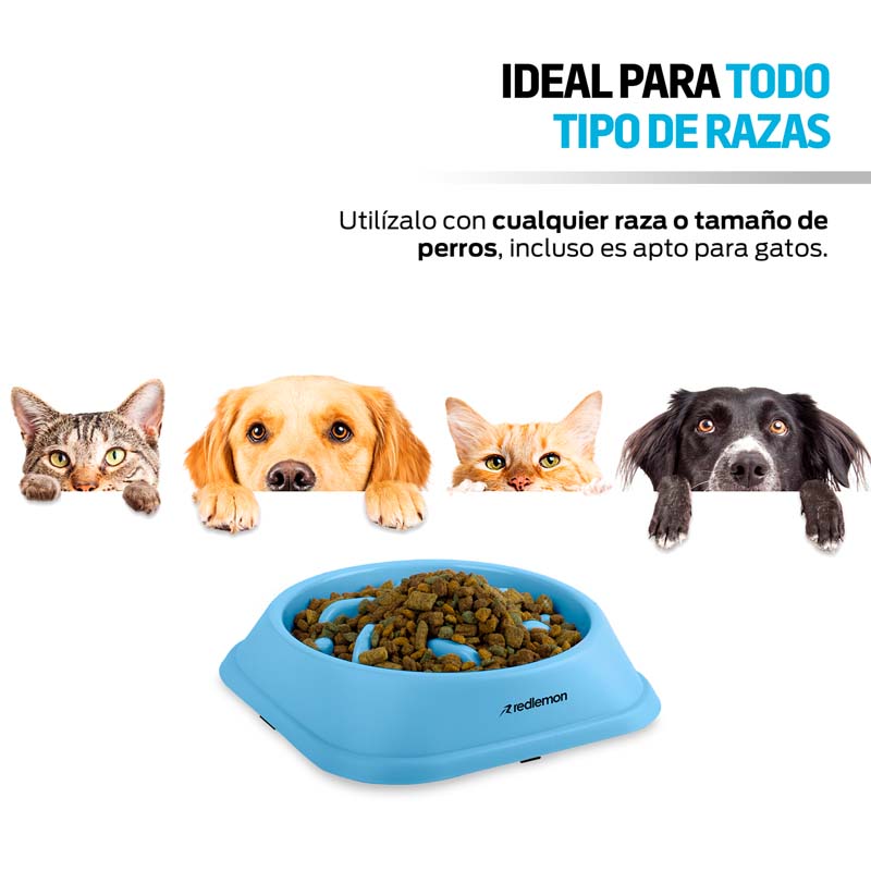 Plato para Perro De Alimentación Lenta Slow Feed 2 Tz Redlemon