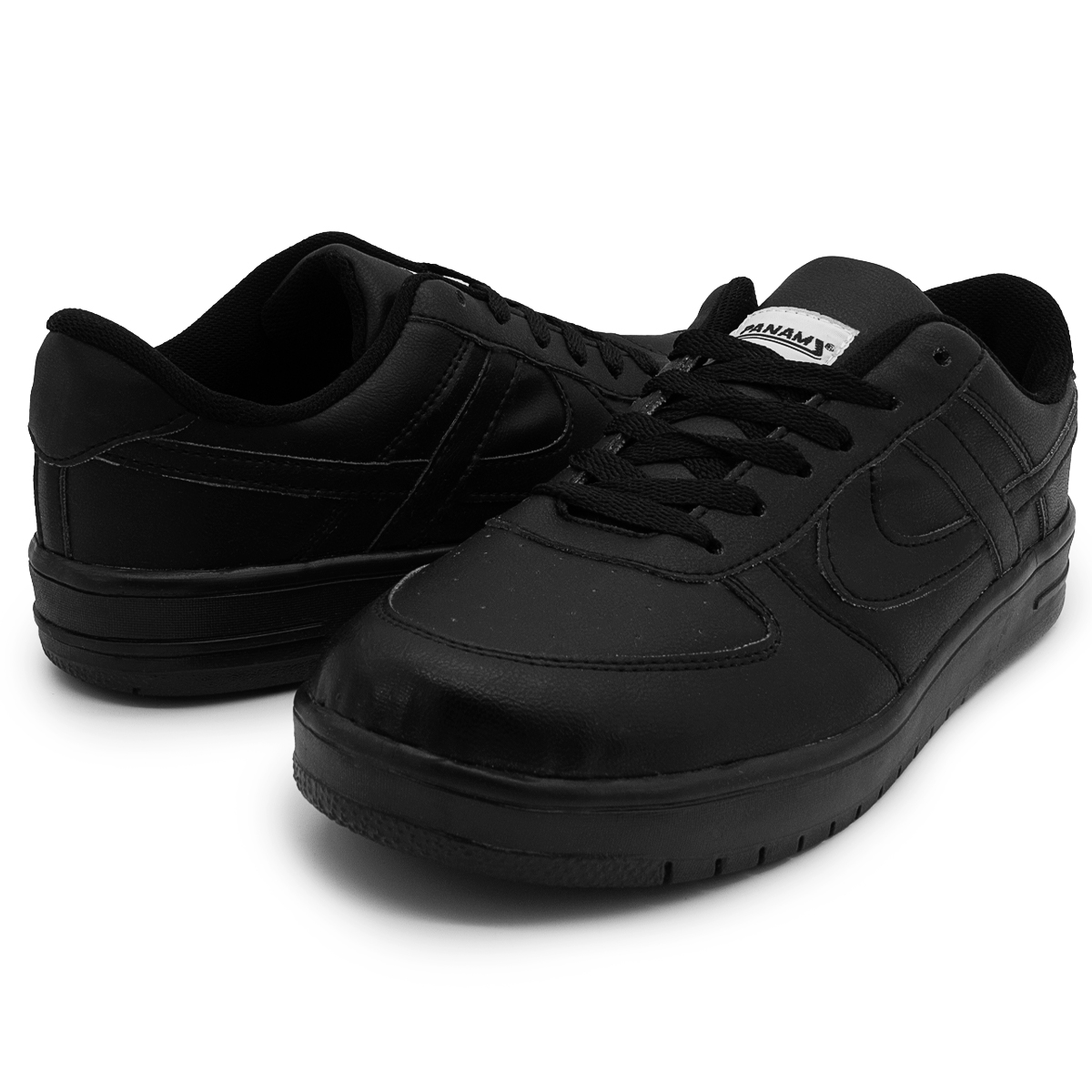 Tenis Panam Skate Negro Dama/Caballero Tipo Piel 23-28 Urbano