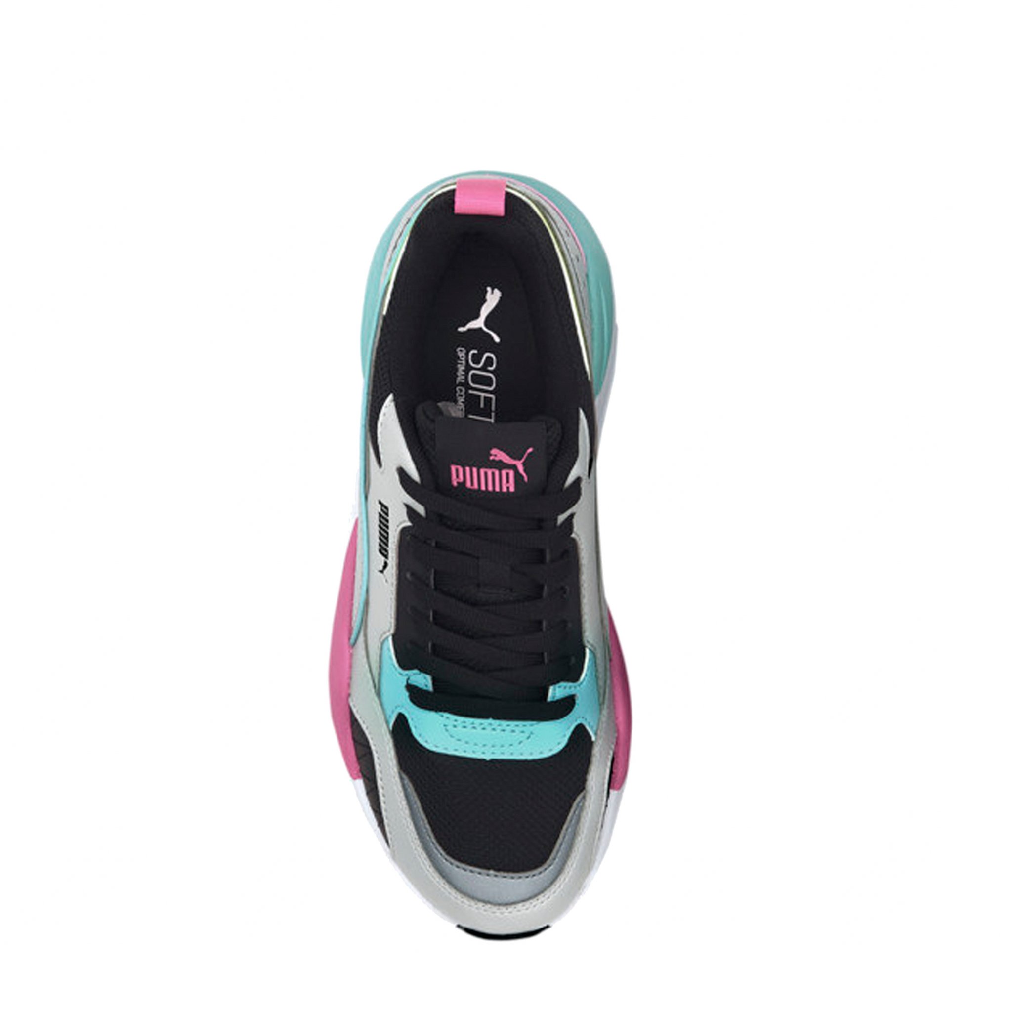 Tenis Puma X-ray 2 Square Gris Rosa Mujer 373108-04