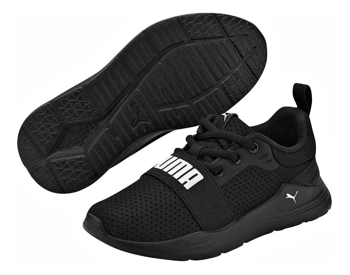 Tenis Puma Wired Run Ps Negro Niños 374216-01