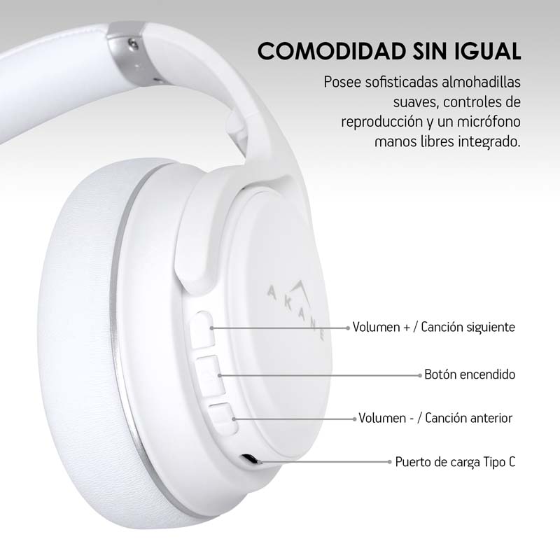 Audífonos Inalámbricos Bluetooth 5.0 de Diadema Akane AK1000