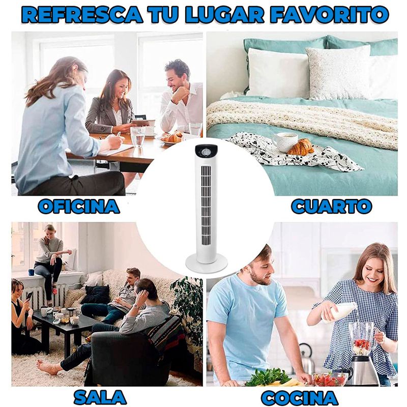 Ventilador De Torre Silencioso Tres Velocidades 32 pulgadas