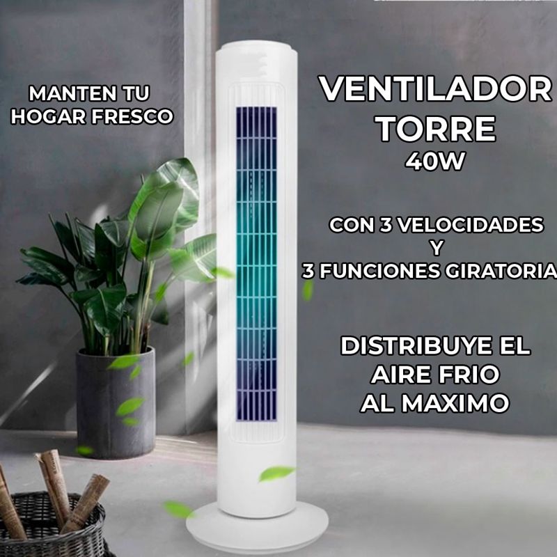 Ventilador De Torre Silencioso Tres Velocidades 32 pulgadas