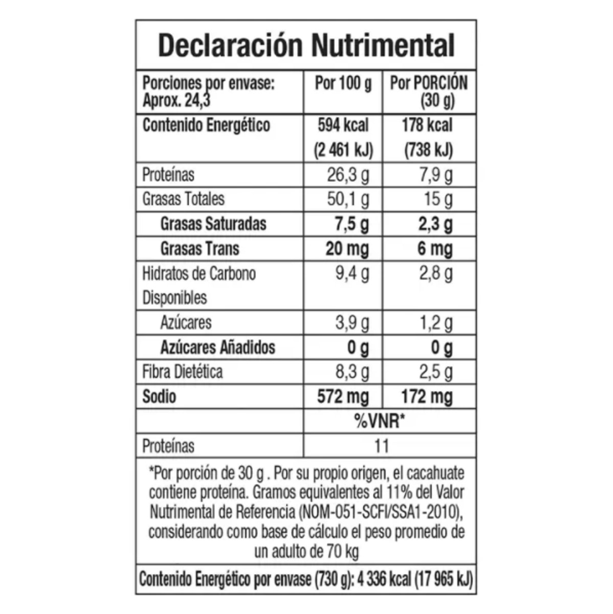 Cacahuate Mexicalisimo 730 G, Mafer