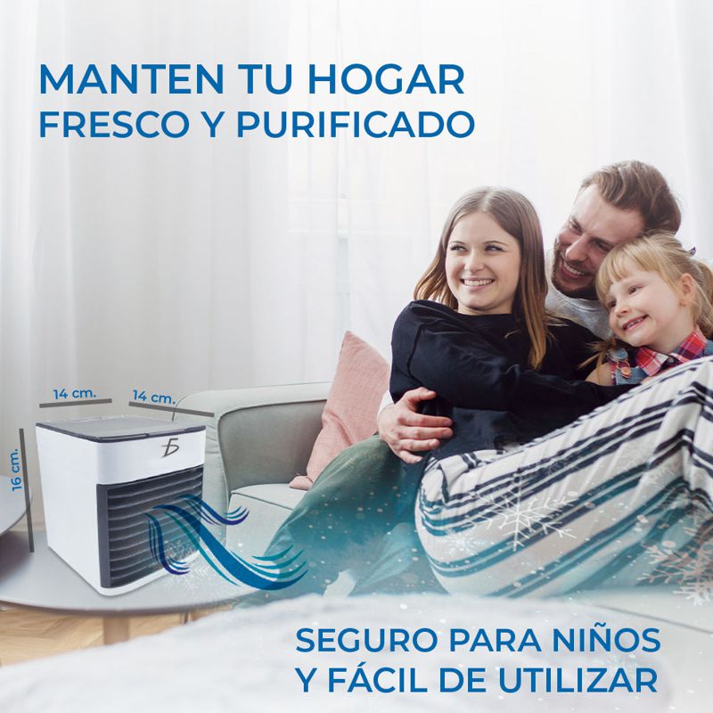 Enfriador de Aire Purificador Ventilador Humidificador Conexión USB